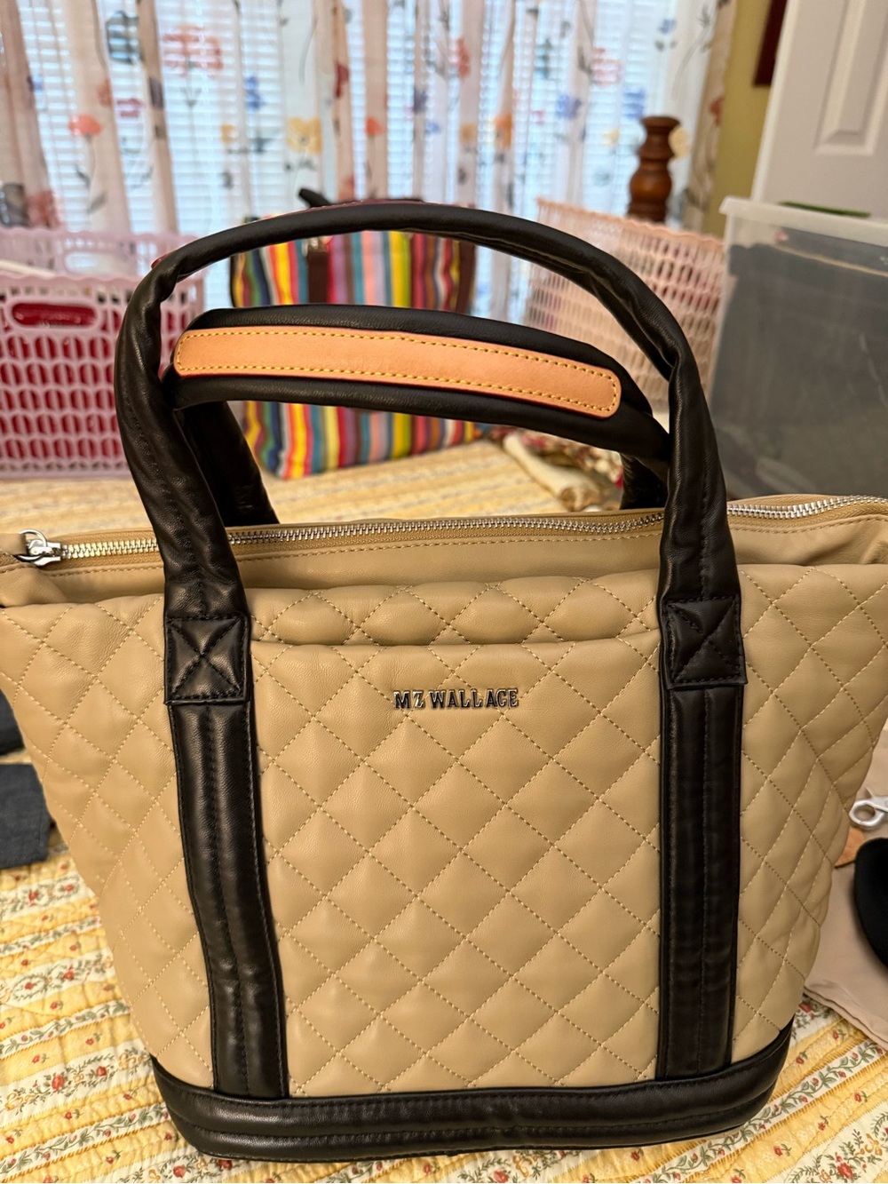 Luscious MZ Wallace empire tote in leather